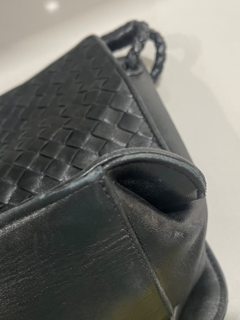 Black Bottega Veneta Handbag.  Made in Italy. - Picture 10 of 12